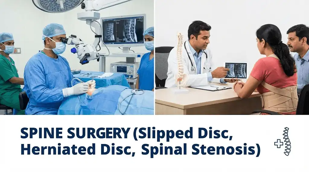 Spine surgery (slipped disc, herniated disc, spinal stenosis)